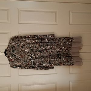 LOGO by Lori Goldstein Rayon 230 Duster w/Chiffon hem